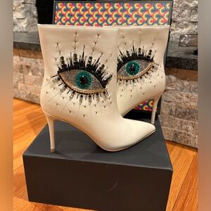 Kurt Geiger Belgravia Embellished Eye Ankle Boots NIB Size 35